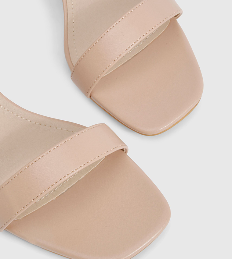 2 Part Barely There Statement Block Heel Sandals