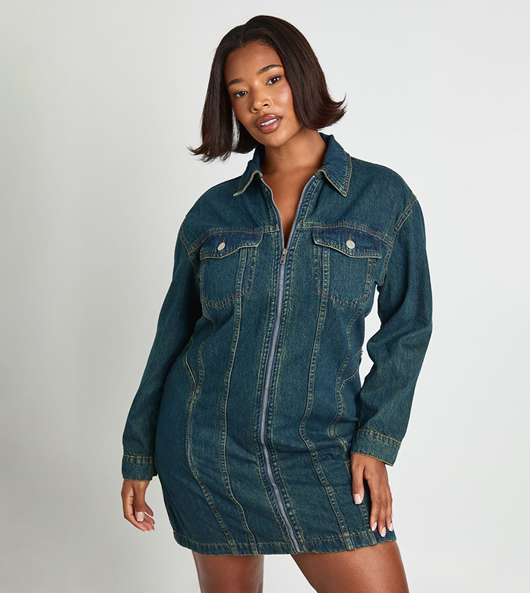boohoo dress blue Handwork Embroidered Navy Blue Chiffon Wedding Dress (DZ14933) –  DressyZone.com main image 1