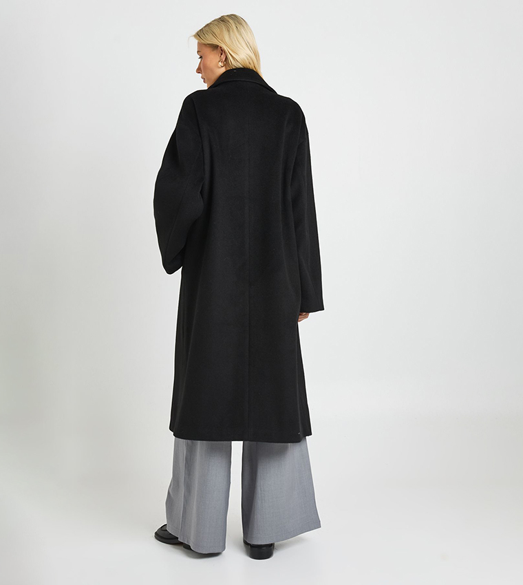 Double Breasted Wool Look Coat