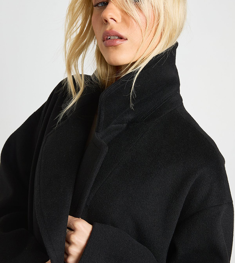 Double Breasted Wool Look Coat