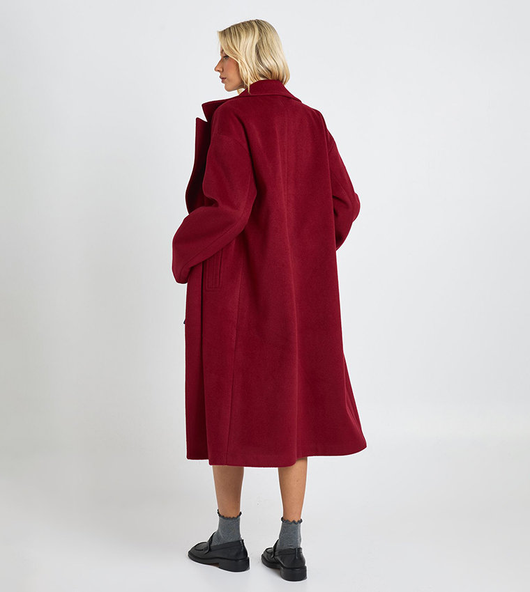 Double Breasted Wool Look Coat