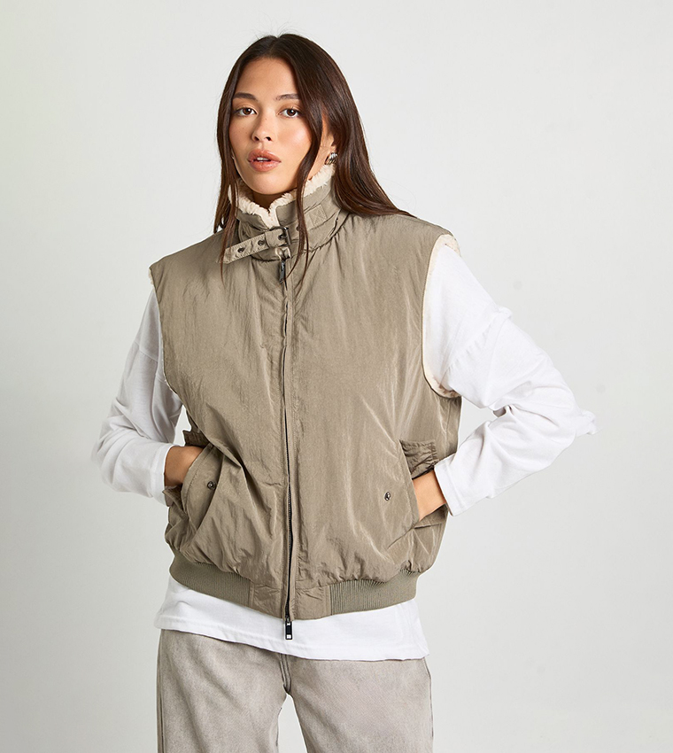 Faux Fur Lined Gilet