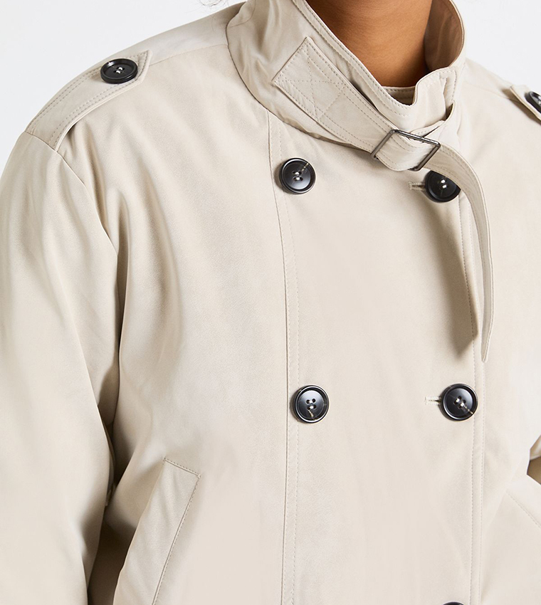 جاكيت ترنش بفر كم طويل