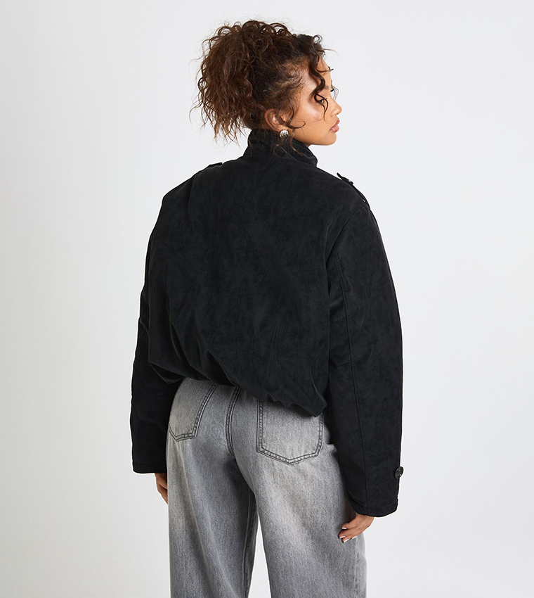 جاكيت ترنش بفر كم طويل