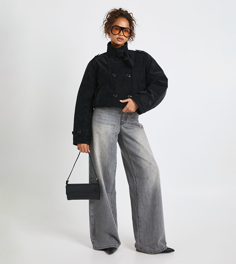 جاكيت ترنش بفر كم طويل