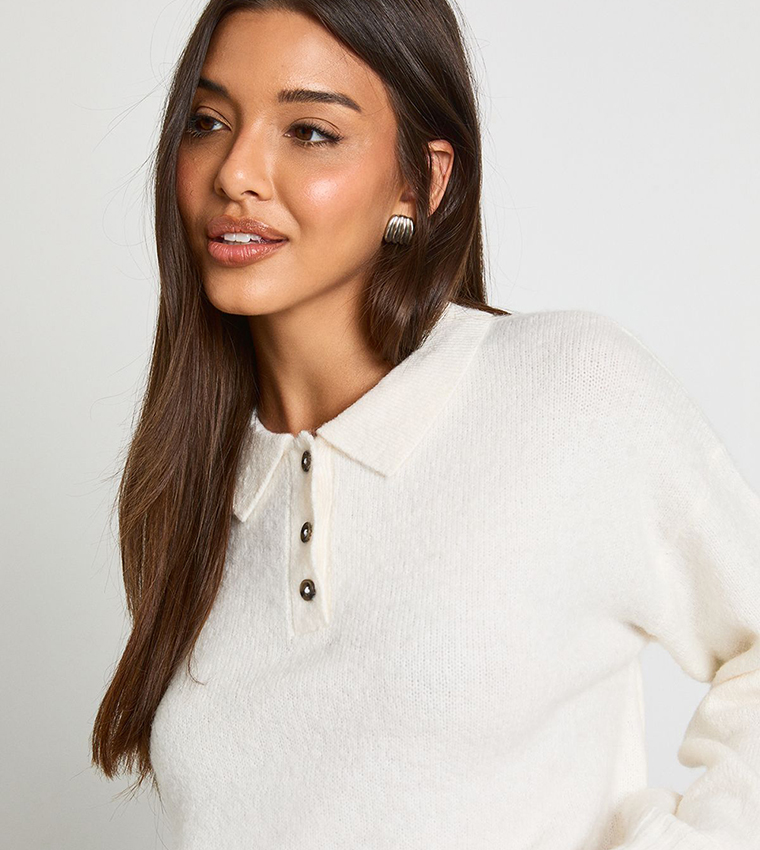 boohoo  V-neck Sweaters - White V-neck Sweaters