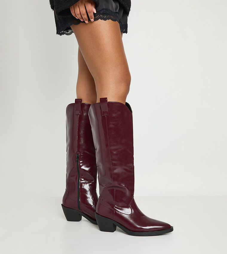 Western Cowboy Heel Boots