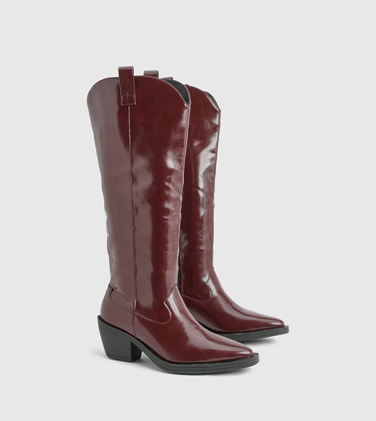 Western Cowboy Heel Boots