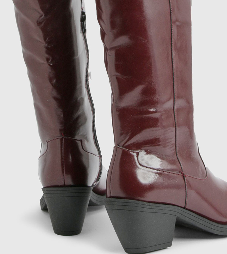 Western Cowboy Heel Boots