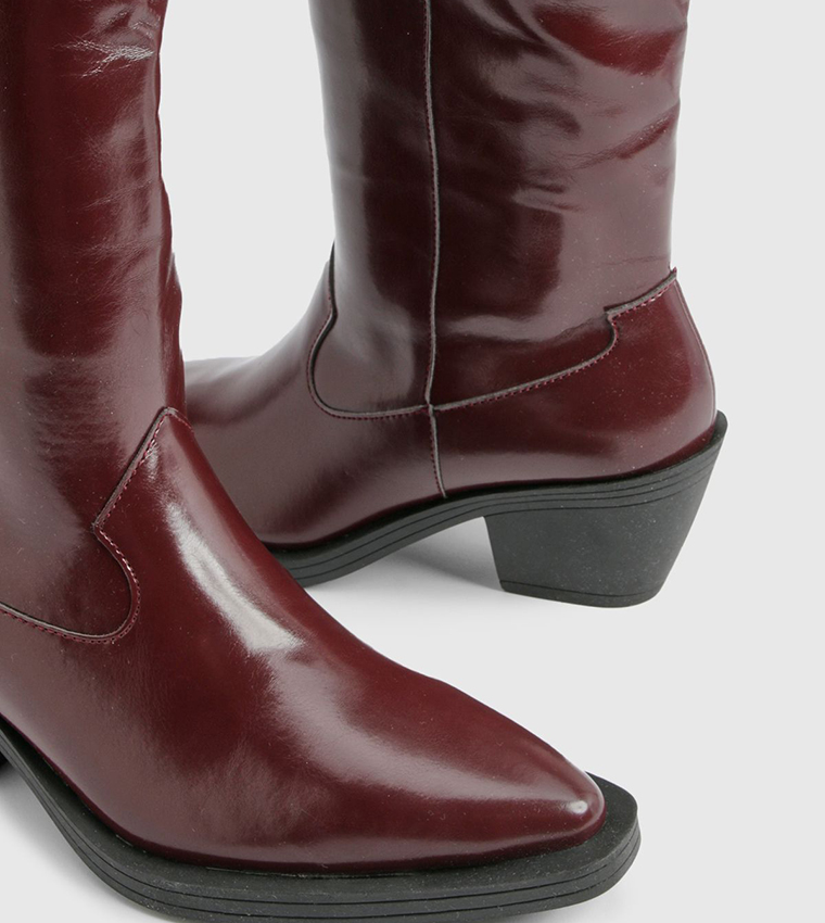 Western Cowboy Heel Boots