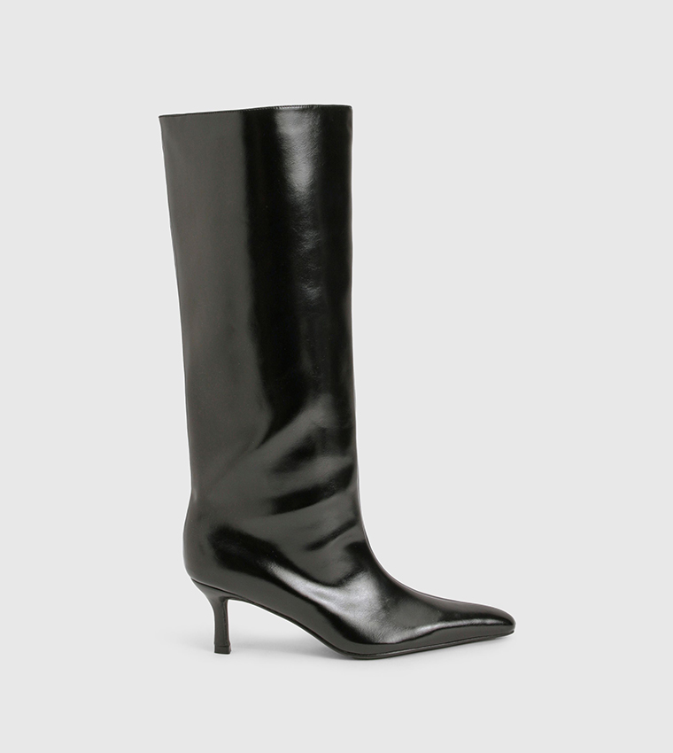 Stiletto Column Pointed Toe Knee High Boots