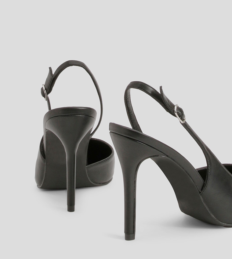 High Heeled Slingback Pumps