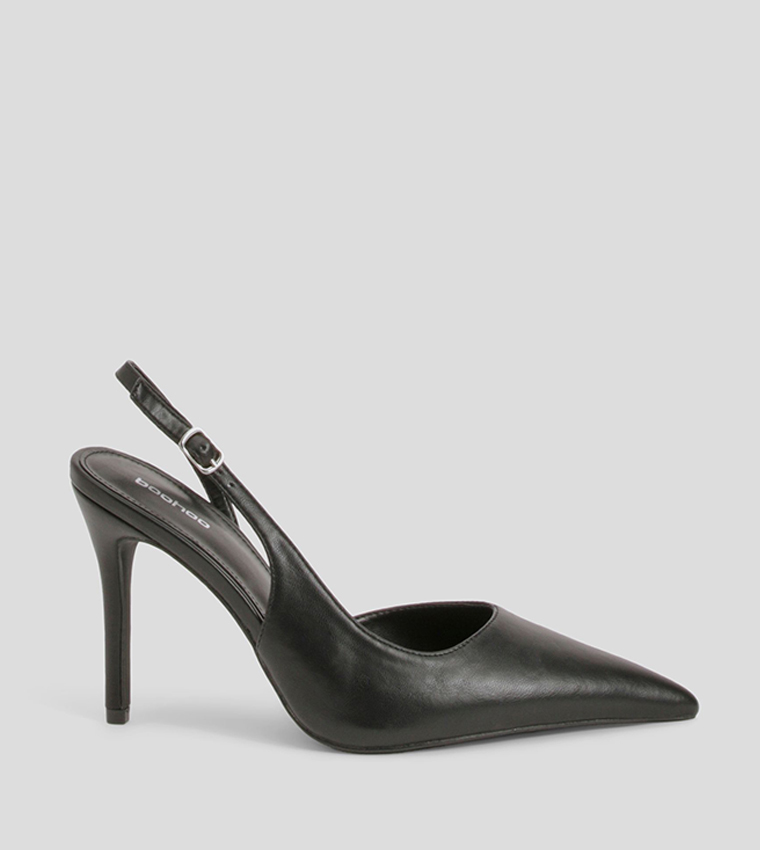Wide Fit High Heeled Slingback Pumps