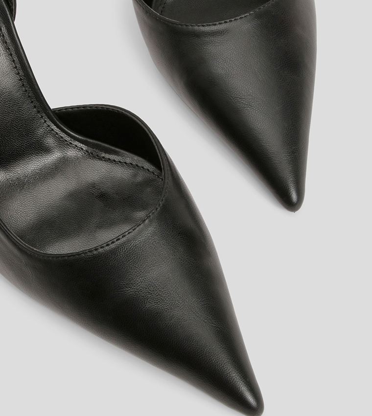 Wide Fit High Heeled Slingback Pumps