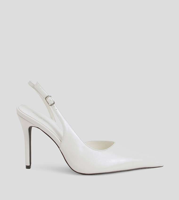 Wide Fit High Heeled Slingback Pumps