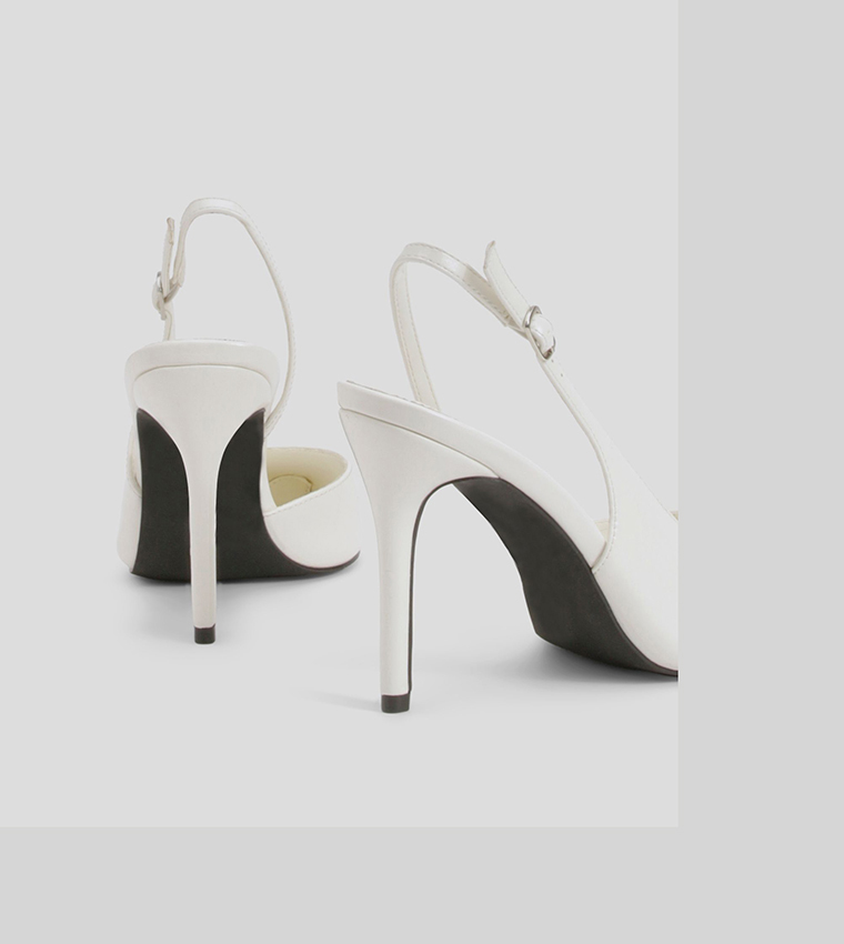 Wide Fit High Heeled Slingback Pumps