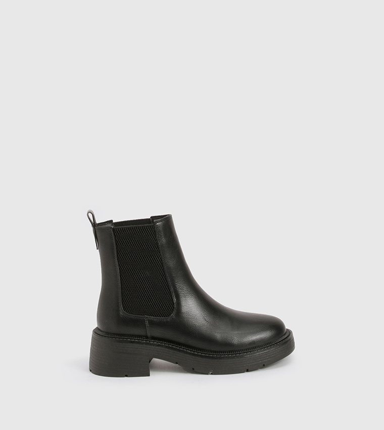 Chunky Elastic Panel Chelsea Boots