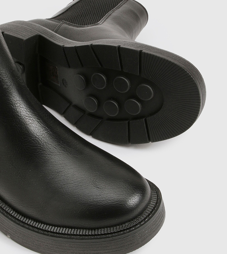 Chunky Elastic Panel Chelsea Boots