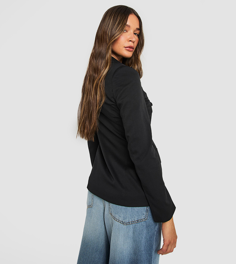 Tie Front Detail Fitted Blazer