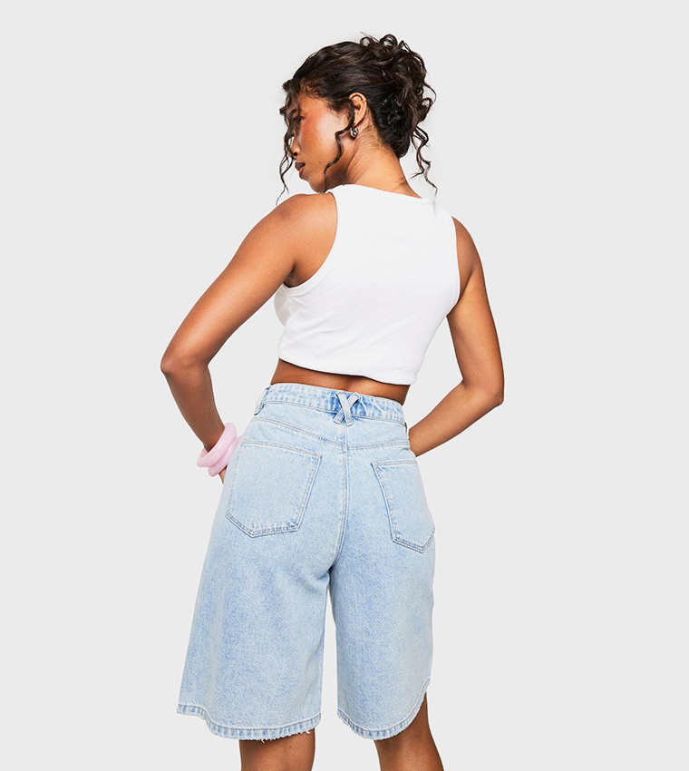 Embellished Denim Jorts