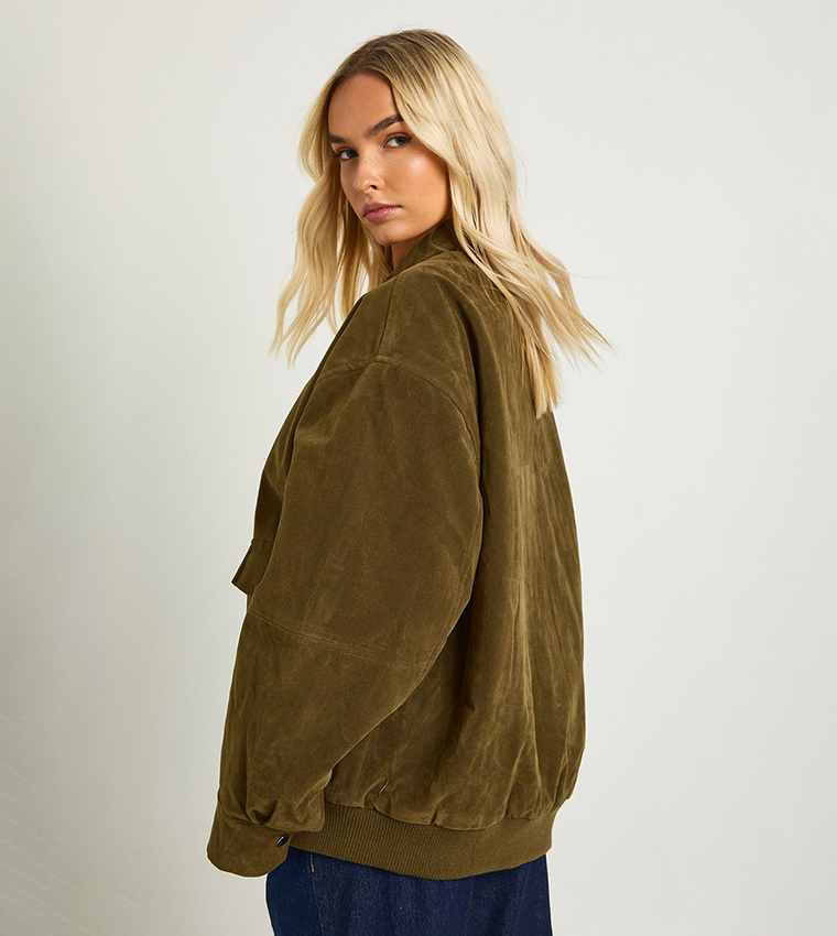 جاكيت اوفرسايز شامواه صناعي 