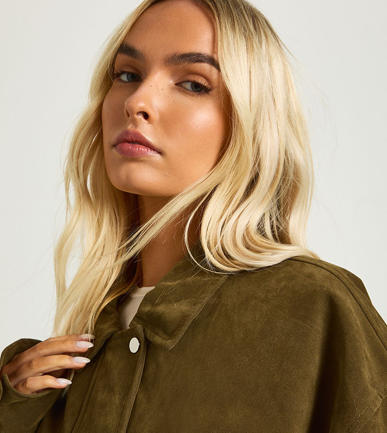 جاكيت اوفرسايز شامواه صناعي 