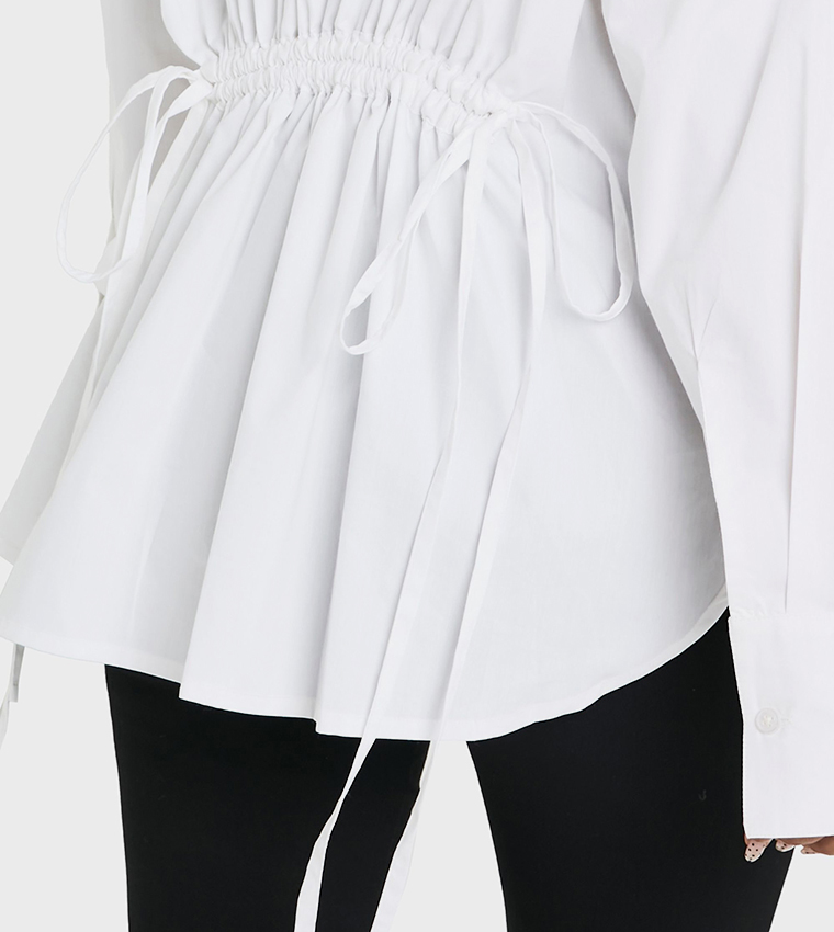 Pocket Detail Long Sleeves Oversized Shirt
