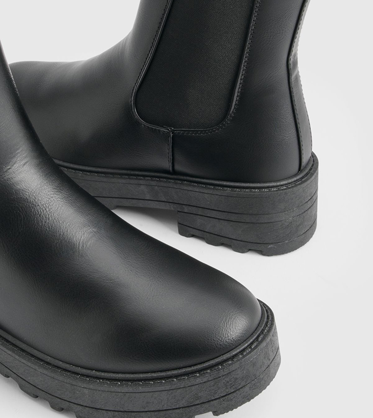 Elastic Panel Loop Chelsea Boots