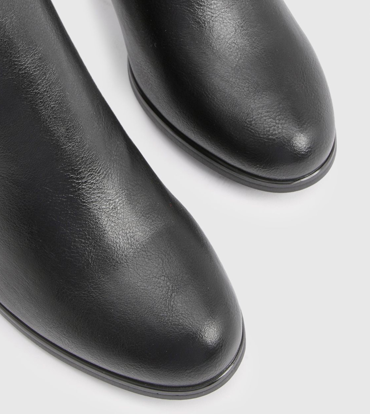 Wide Fit Block High Heel Ankle Boots