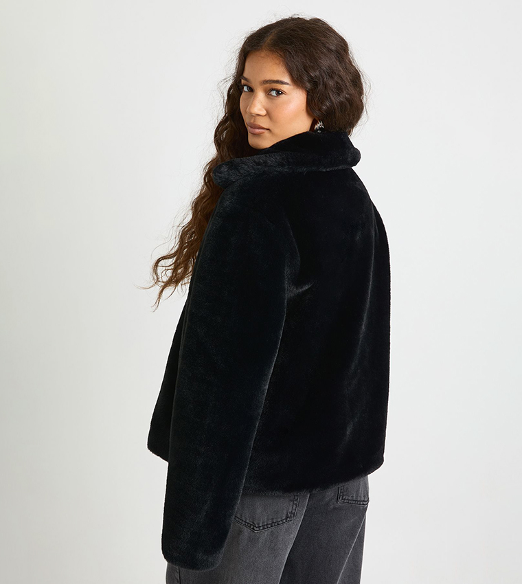 Fur Collared Long Sleeves Jacket