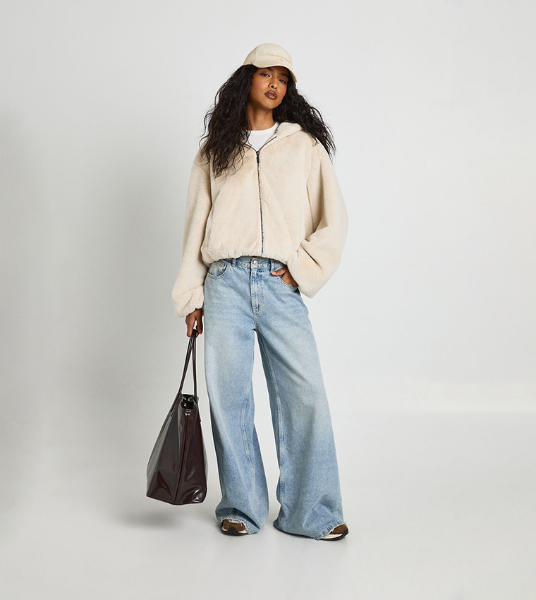 Fur Hooded Bomber Jacket