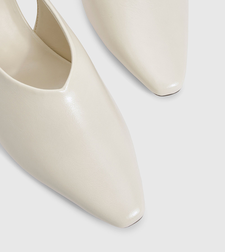 Pointed Toe Slingback Flared Pumps