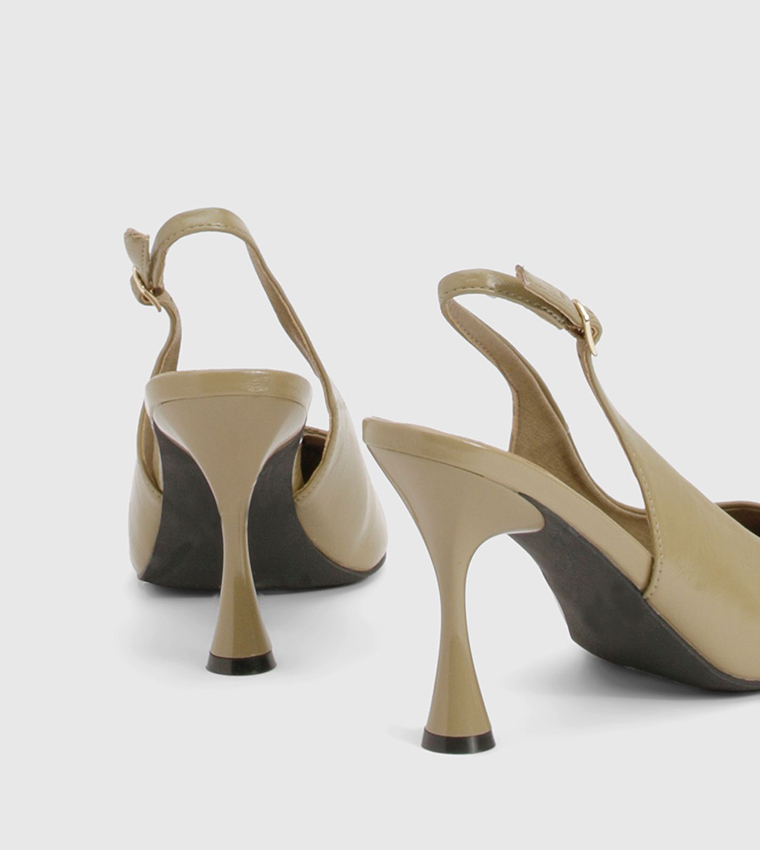 Flared Pointed Toe Heel Pumps