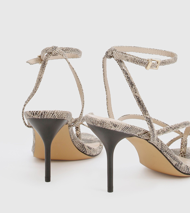 Ankle Strap Faux Heel Sandals