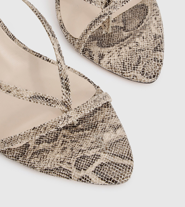 Ankle Strap Faux Heel Sandals