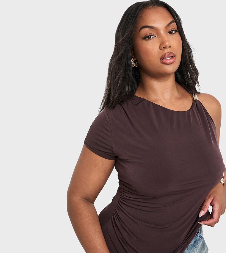 Curve Gold Trim Detail Top