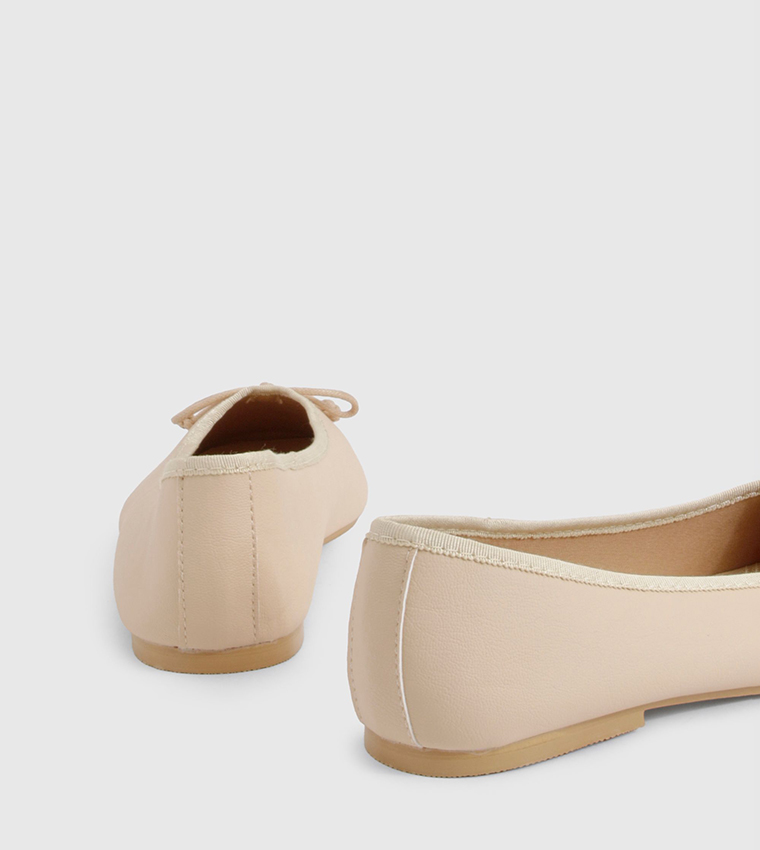 Almond Toe Bow Detail Ballerinas