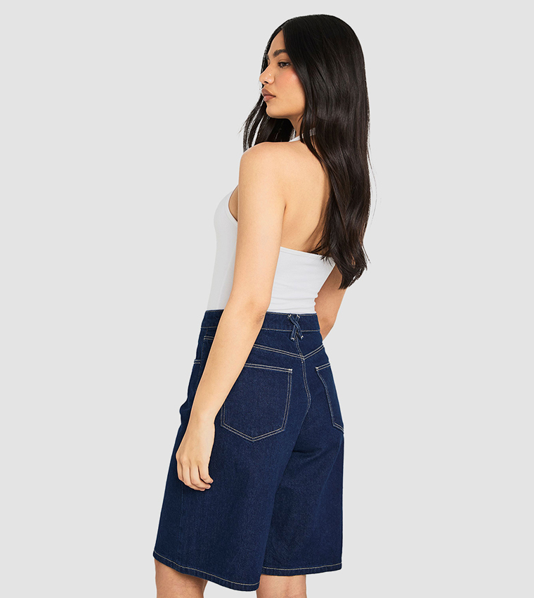 Mid Rise Baggy Denim Jorts