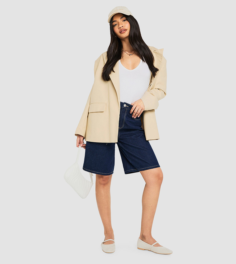 Mid Rise Baggy Denim Jorts