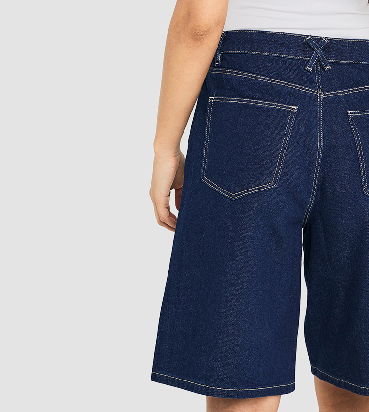 Mid Rise Baggy Denim Jorts