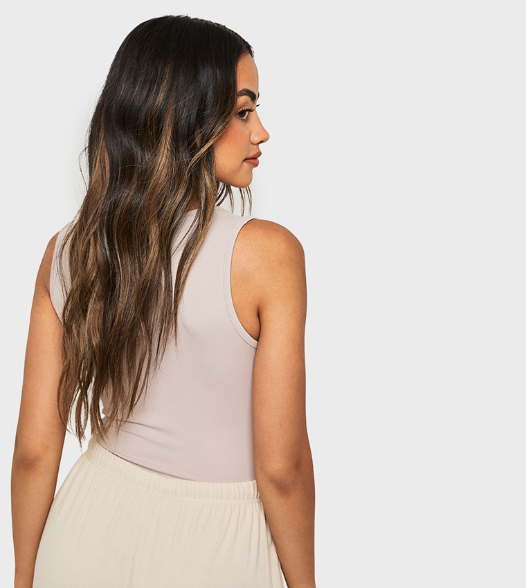 Soft Slinky Scoop Neck Bodysuit