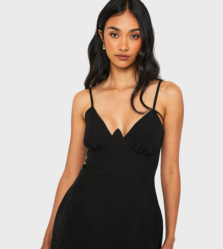 Tailored Strappy A-Line Mini Dress