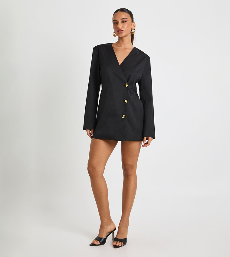 slim fit dress slacks Black Blazer Dress | Blazer Dress for Women