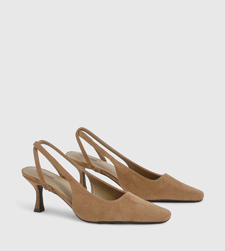 Kitten Heel Slingback Pumps