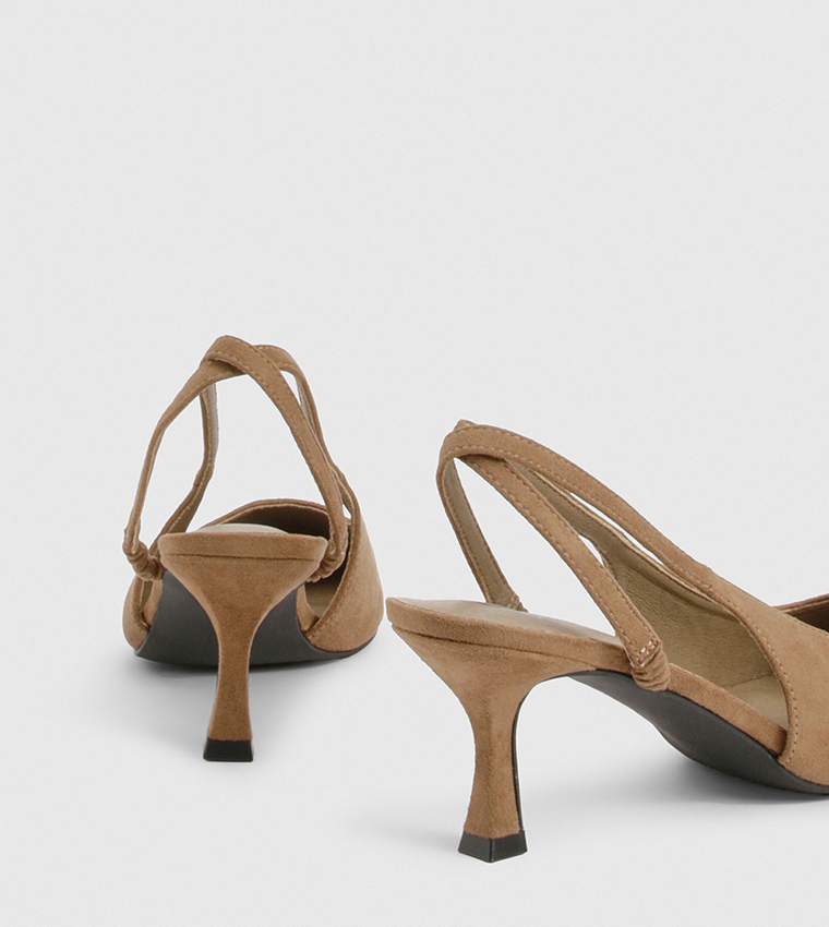 Kitten Heel Slingback Pumps
