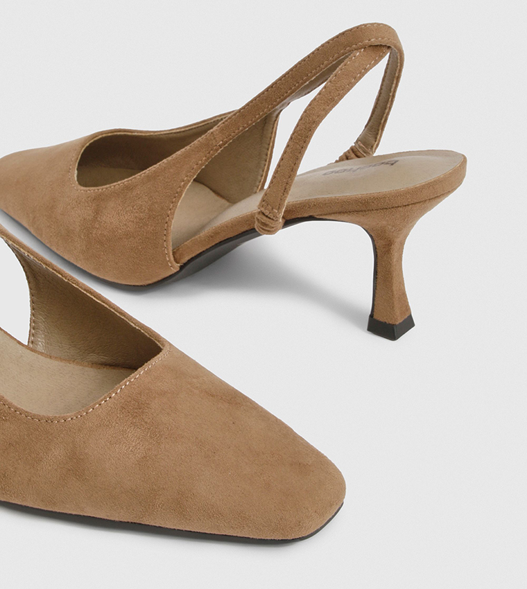 Kitten Heel Slingback Pumps