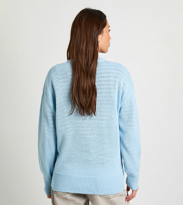 Holly & Jolly Christmas Crew Neck Oversized Sweater