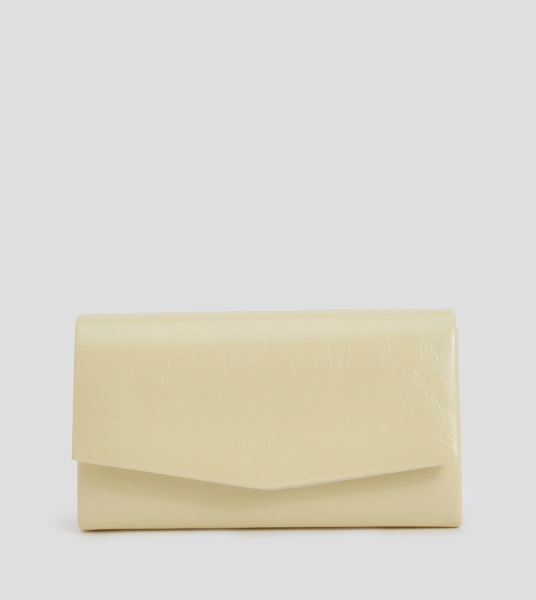 Structured Patent Clutch Bag with Sling