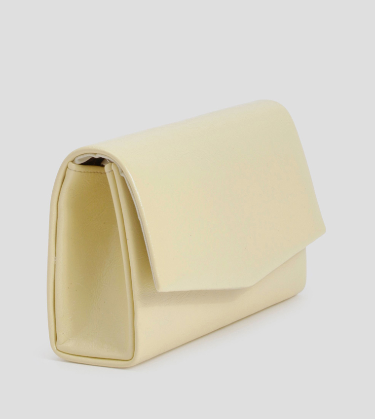 Structured Patent Clutch Bag with Sling