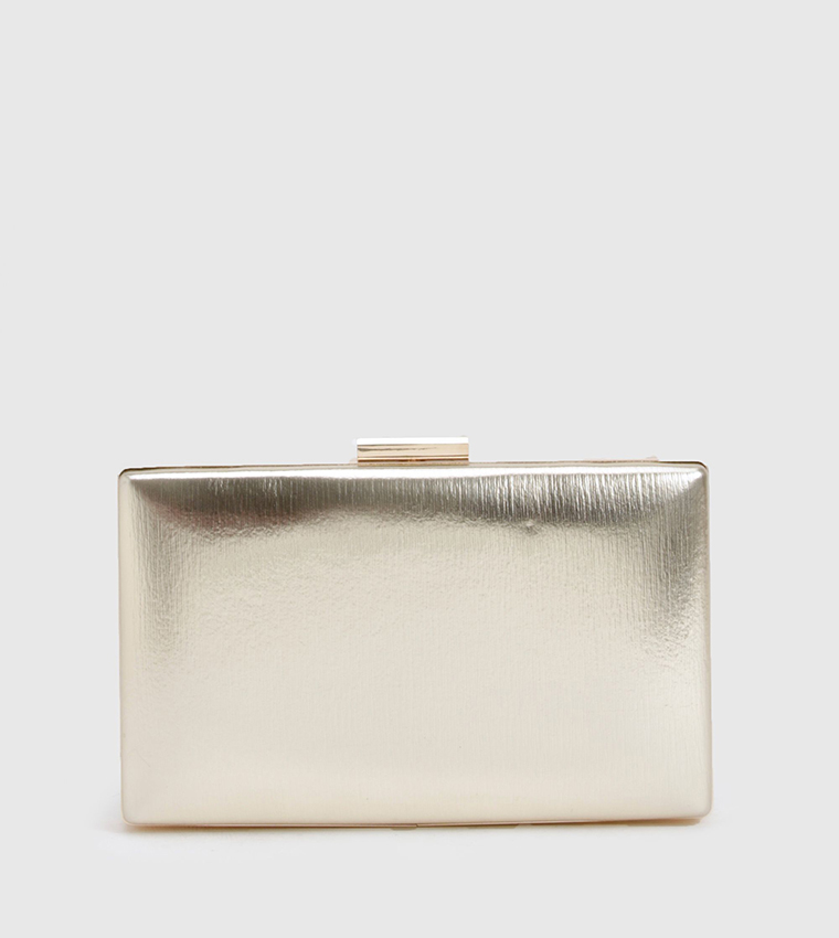 Metallic Structured Clutch Bag